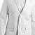 Men's white genuine leather formal blazer jacket