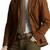 Men's brown soft suede leather casual blazer jacket