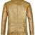 Men's gold genuine leather party wear blazer sport coat jacket