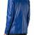 Men's royal blue lambskin leather slim fit blazer jacket