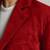Men's lambskin red genuine suede leather blazer