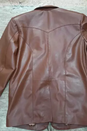 Men's brown lambskin genuine leather blazer coat