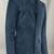 Men's blue soft suede leather western leather blazer