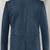 Men's blue soft suede leather western leather blazer