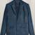 Men's blue soft suede leather western leather blazer