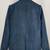 Men's blue soft suede leather western leather blazer