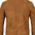 Men's genuine lambskin tan suede leather safari coat blazer