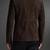 Men's real genuine dark brown suede leather slim fit blazer coat