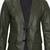 Men's olive green real lambskin leather coat blazer