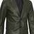 Men's olive green real lambskin leather coat blazer