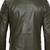 Men's olive green real lambskin leather coat blazer