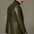 Men's olive green leather slim fit blazer real lambskin coat jacket