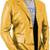 Men's mustard yellow genuine leather blazer jacket