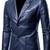 Men's lambskin navy blue 100% genuine leather blazer jacket