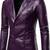 Men's real lambskin purple genuine leather blazer jacket