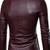 Men's real lambskin wine leather blazer sport coat