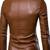 Men's tan brown 100% real lambskin leather party wear blazer jacket