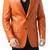 Men's real lambskin orange genuine leather formal blazer coat