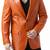 Men's real lambskin orange genuine leather formal blazer coat