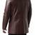 Men's real genuine coffee brown leather blazer jacket