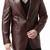 Men's real genuine coffee brown leather blazer jacket