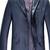 Men's real genuine blue leather formal blazer jacket
