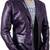 Men's real genuine purple leather casual blazer jacket