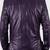 Men's real genuine purple leather casual blazer jacket