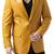 Men's yellow real genuine leather blazer formal two button coat