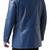 Men's real genuine lambskin blue leather blazer two button coat