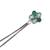 Green Floral Long Chain Jhumka Earrings for Women | Oxidised Silver Look Traditional Ethnic Dangler Earrings