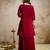 Maroon mul chanderi kurta palazzo set with dupatta