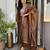 Chocolate chanderi kurta pant set with jacquard dupatta