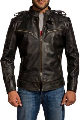 Men's genuine lambskin leather jacket aaron-paul-breaking-bad-jacket 1