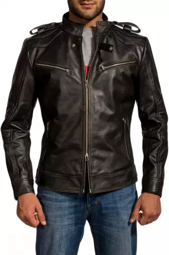 Men's genuine lambskin leather jacket aaron-paul-breaking-bad-jacket