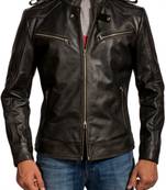 Men's genuine lambskin leather jacket aaron-paul-breaking-bad-jacket