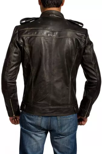 Men's genuine lambskin leather jacket aaron-paul-breaking-bad-jacket