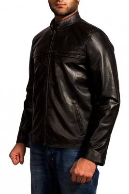 Men's genuine lambskin leather jacket aaron-taylor-godzilla-jacket 1
