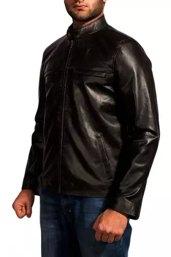 Men's genuine lambskin leather jacket aaron-taylor-godzilla-jacket