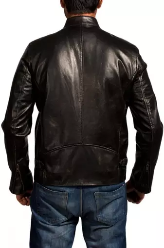 Men's genuine lambskin leather jacket aaron-taylor-godzilla-jacket