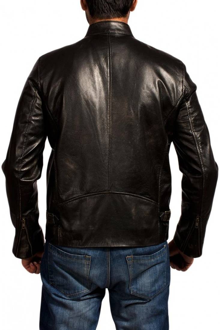 Men's genuine lambskin leather jacket aaron-taylor-godzilla-jacket