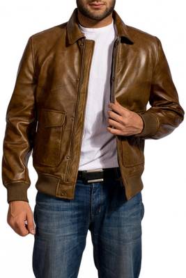 Ansel-elgort-leather-jacket-bk men's genuine lambskin leather jacket 1