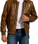 Ansel-elgort-leather-jacket-bk men's genuine lambskin leather jacket