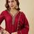 Maroon vichitra silk blend kurta pant set with dupatta