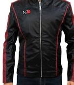 Mass effect n7 leather jacket men's genuine lambskin leather jacket