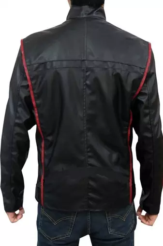 Mass effect n7 leather jacket men's genuine lambskin leather jacket