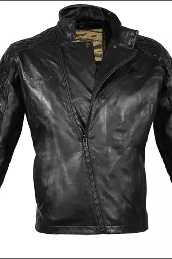 Metal gear snake diamond dog leather jacket