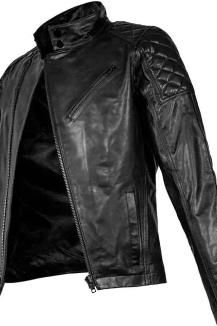 Metal gear snake diamond dog leather jacket
