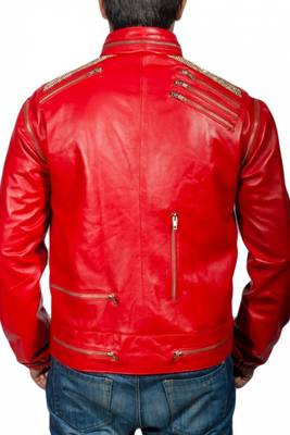 Michael-jackson-beat-it-leather jacket men's genuine lambskin leather jacket 2