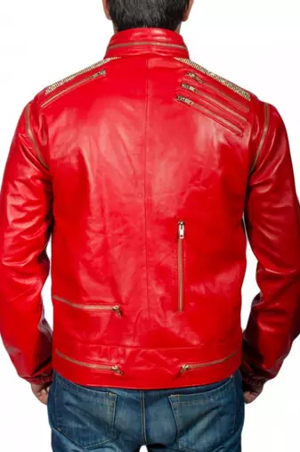Michael-jackson-beat-it-leather jacket men's genuine lambskin leather jacket